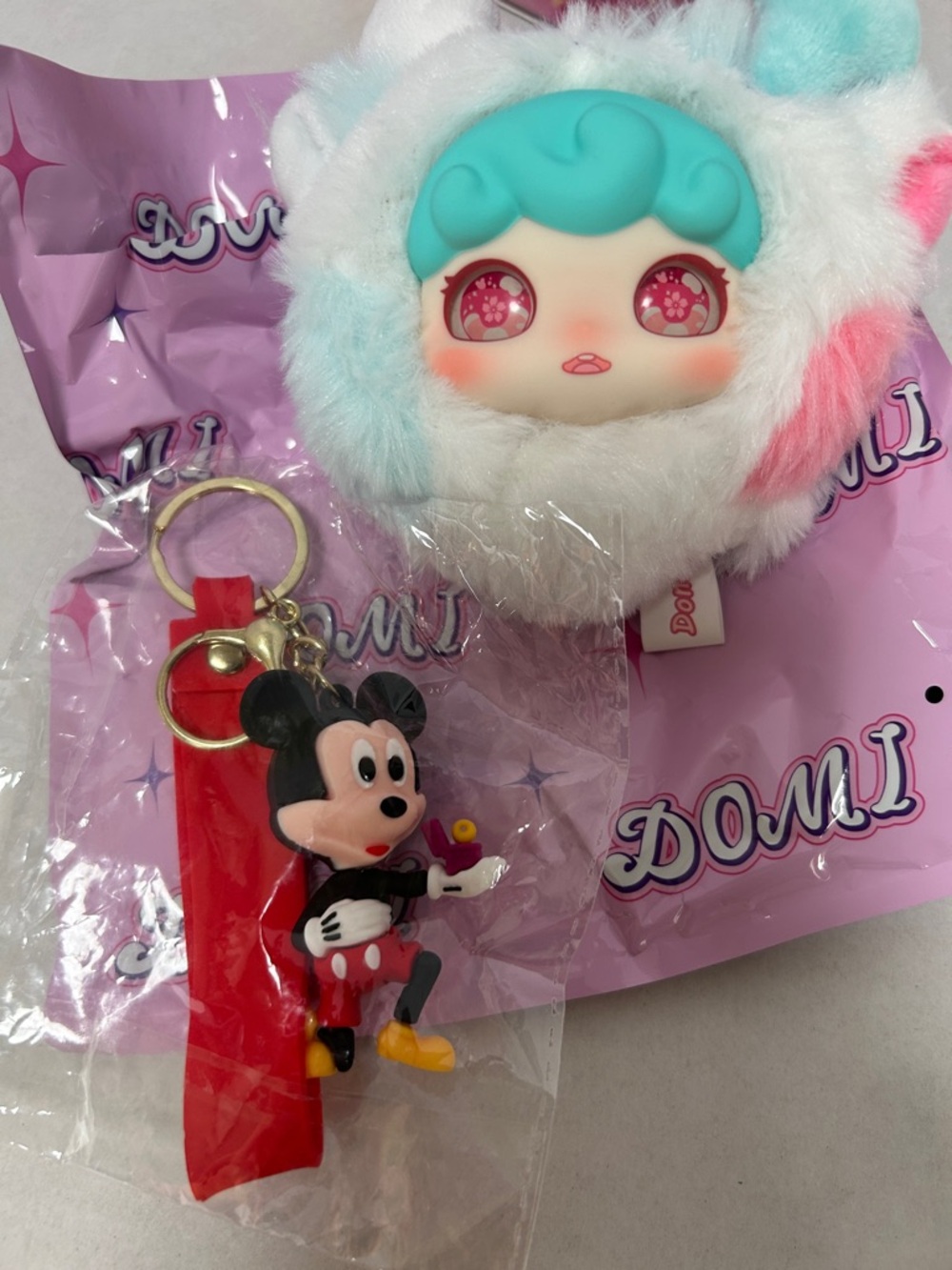 DOMI Plush Bunny Doll Keychain - Disney Hello Kitty Key Chain